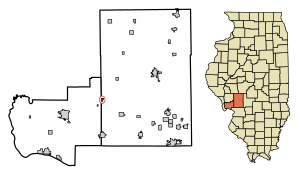 Location in Macoupin County, Illinois