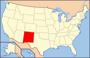 Map of USA NM
