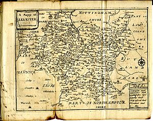 Maps of England circa 1670, Leicester 22 of 40 (13432928824)