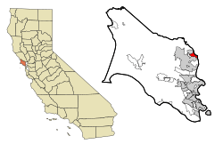 Location in Marin County and the state of California