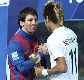 Messi with Neymar Junior the Future of Brazil