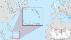 Location of  Montserrat  (circled in red)