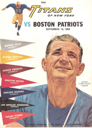 Patriots Titans program 1960