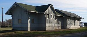 Pekin, Illinois Chicago & Alton depot from NW 1