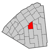Map highlighting Pierrepont's location within St. Lawrence County.