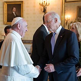 Pope Francis and Joe Biden at the White House