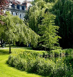 Public garden in Tours, France
