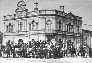 Rockdale Town Hall on the corner of Rocky Point Road and Bryant Street, c. 1890