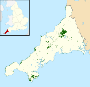 SSSIs within Cornwall map