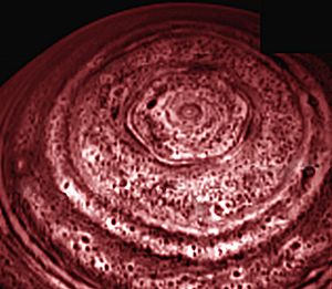 Saturn hexagonal north pole feature