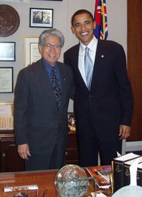 Senator Daniel Akaka and Senator Barack Obama