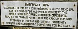 Sign at Hartfell Spa
