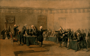 Signing of Declaration of Independence by Armand-Dumaresq, c1873