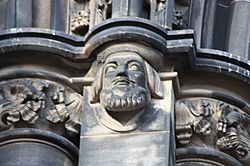 Sir David Lindsay as depicted on the Scott Monument