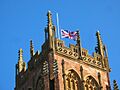 St James' Taunton (2022) flag at half mast