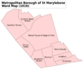 St Marylebone Met. B Ward Map 1916