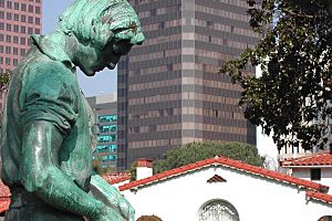 Statue of 49er, Carthay Circle, Los Angeles