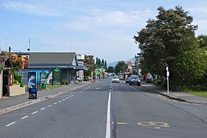 Commercial Street, (New Zealand State Highway 60), the main street of Takaka