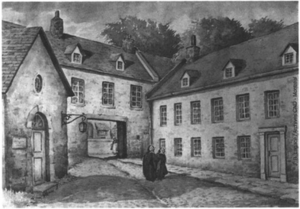 The Congregation of Notre Dame convent from rue Saint-Jean-Baptiste, 1684-1768.