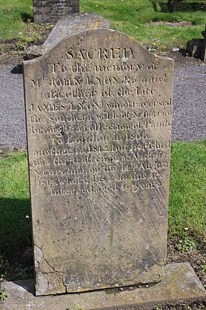 The memorial to John Lyon, the Howff Cemetery, Dundee