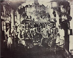 Todiman Raja in his Durbar, Pudukkottai, 1858