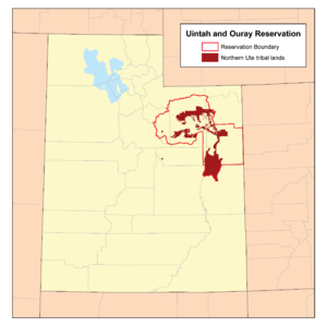 Boundary of Uintah and Ouray Indian Reservation