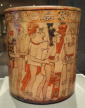 Vessel with Battle Scene, 600-900 AD, Mesoamerica, Guatemala, Nebaj region, Maya, ceramic and slip, view 2 - Cleveland Museum of Art - DSC08799.JPG