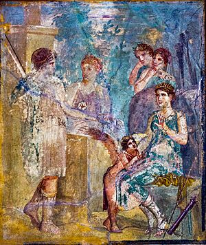 Wall painting - Artemis and Kallisto - Pompeii (VII 12 26) - Napoli MAN 111441