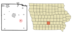 Location of Milo, Iowa