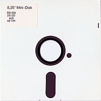 White 5.25-inch floppy disk (front)