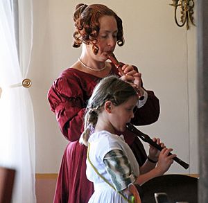 Woman and child reenactors - Fort Ross State Historic Park - Jenner, California - Stierch