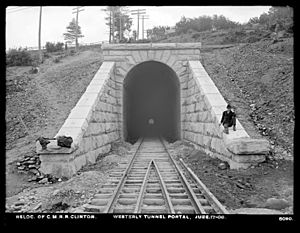 1903-06-17 Central Massachusetts Railroad West Tunnel Portal Clinton MA