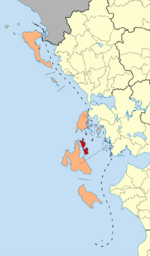 Ithaca within the Ionian Islands