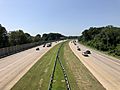 2019-07-25 11 21 28 View south along Interstate 97 (Glen Burnie Bypass) from the overpass for Wellham Avenue in Ferndale, Anne Arundel County, Maryland