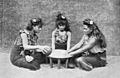 3 Samoan girls making ava 1909