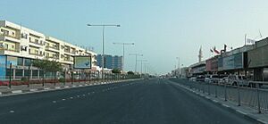 Al Wakrah road running through town