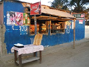 Baguettes and THB at a shop in Toliara Madagascar