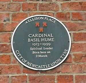 Basil Hume plaque
