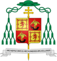 Blason de l'Archidiocèse de Malines-Bruxelles (Belgique) avec ornements extérieurs