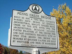 Bridge between Monroe and Penn Townships marker Oct 09