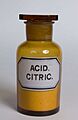 Citric acid glass bottle