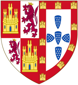 Coat of Arms of John I of Castile (as Castilian Monach and Crown of Portugal Pretender)