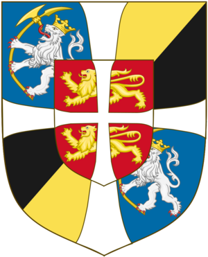 Coat of Arms of Ulrik Frederick Gyldenløve, Count of Laurvig