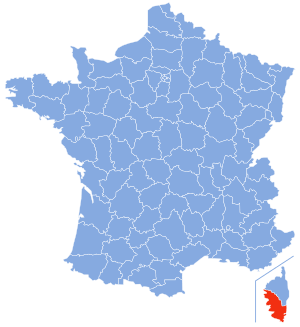 Location of Corse-du-Sud in France