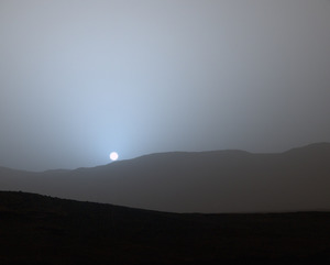 Curiosity gale crater sunset