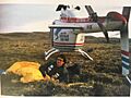 Dick Smith forced down on Baffin Is. in bad weather, 1982
