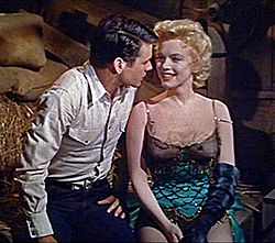 Don Murray and Marilyn Monroe in Bus Stop trailer crop