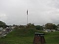 Doubleday Hill Monument with Flag and Cannon