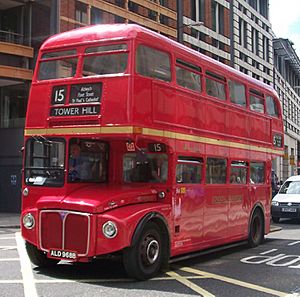 East London Routemaster RM1968 (ALD 968B) 30 June 2008 heritage route 15 Ludgate Hill cropped