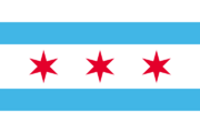 Flag of Chicago, Illinois (1933–1939)